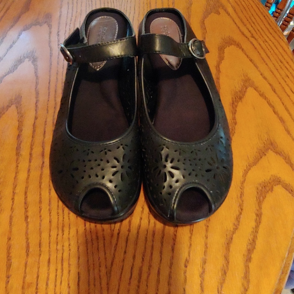 Croft&Barrow SoleSensibility Black Sandals Sz 10M